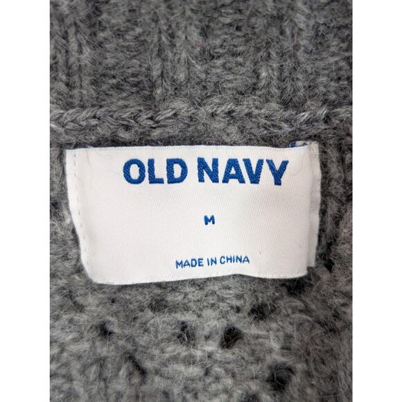 OLD NAVY! SWEET WOOL BLEND, DOVE GRAY RUFFLED SHOULDER SWEATER! SZ M - Picture 6 of 8